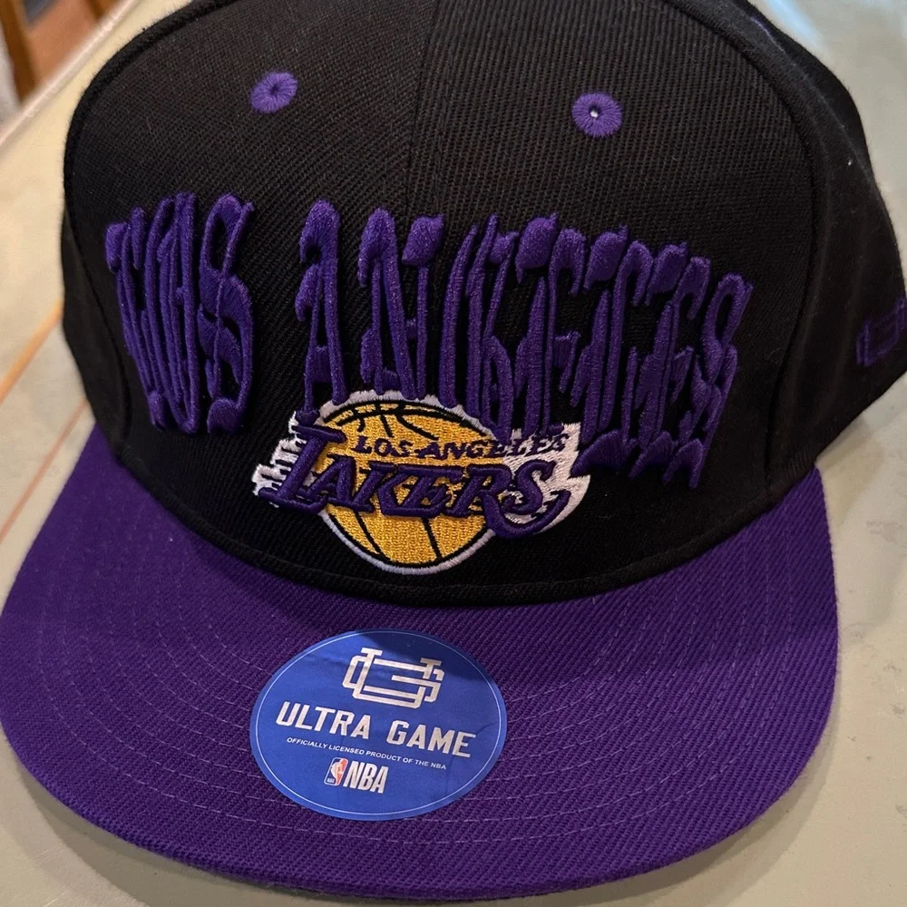 Los Angeles Lakers Black & Purple Snapback Hat